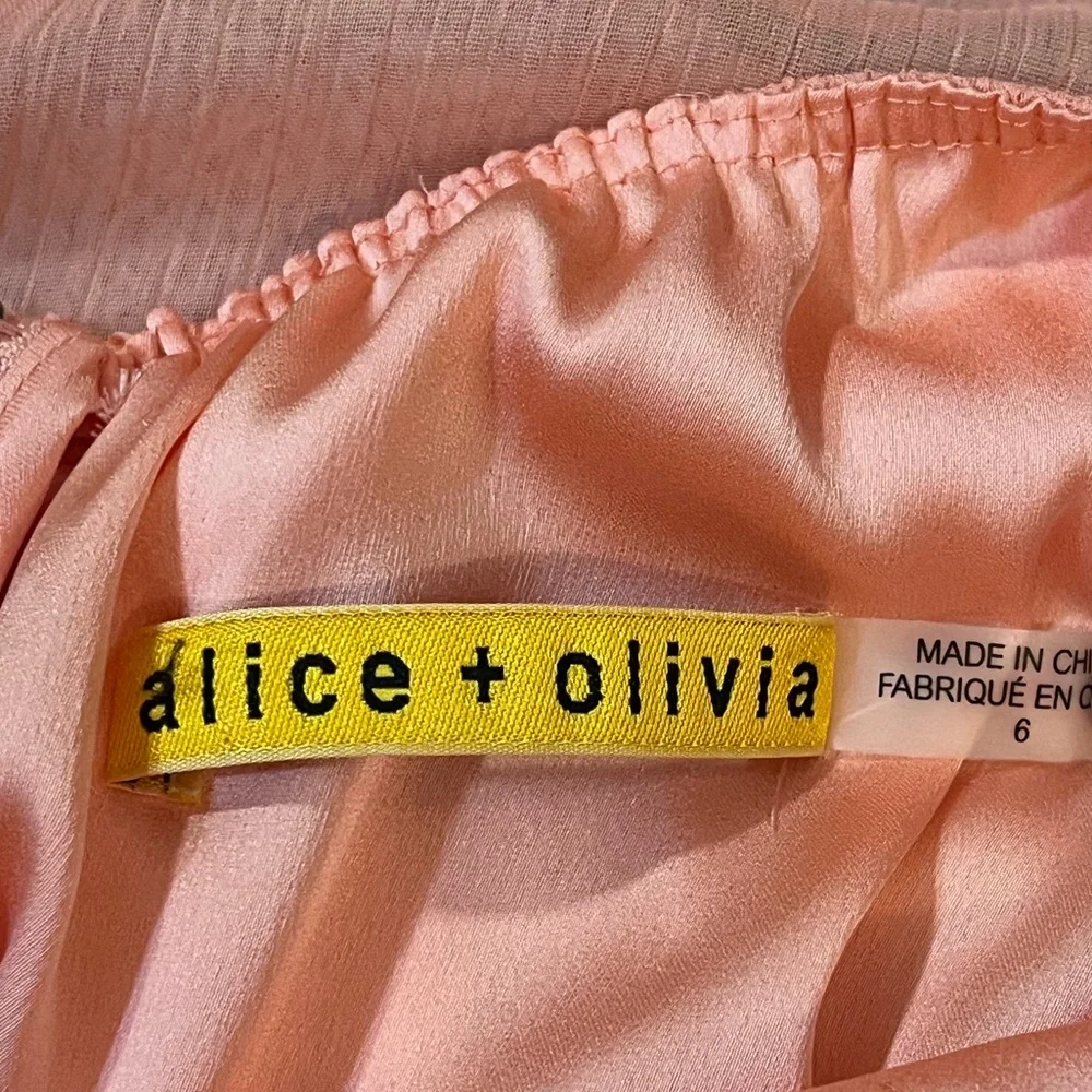 🧡𝐀𝐋𝐈𝐂𝐄 + 𝐎𝐋𝐈𝐕𝐈𝐀 strapless georgette - Picture 8 of 9